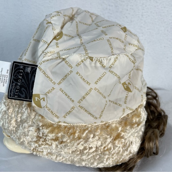 Metropolis Couloir Skiwear vintage fuzzy hat medium large oversized butterscotch - Picture 10 of 16